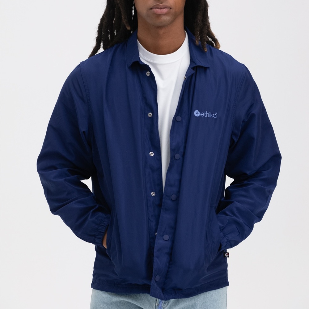 NWT - Ethika MENS COACHES JACKET - Size XL - Blue - New in bag - Picture 2 of 5